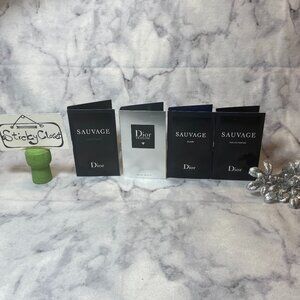 Lot of 4 Dior Men Set,Sauvage EDT EDP Elixir Homme EDT-4x1.2ml,0.04oz-4pc-NEW